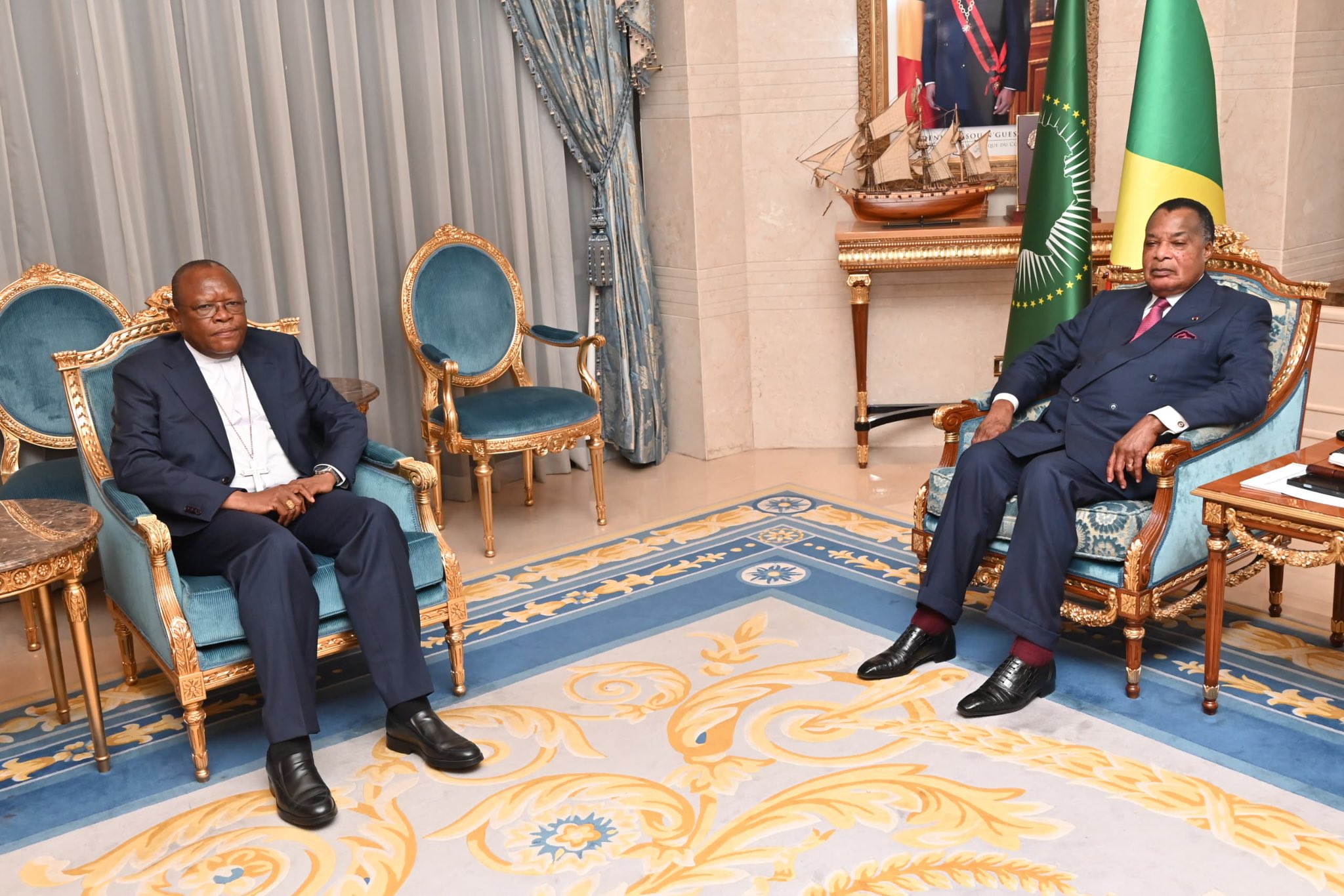 Cardinal Fridolin Ambongo reçu par le président Denis Sassou Nguesso à Brazzaville